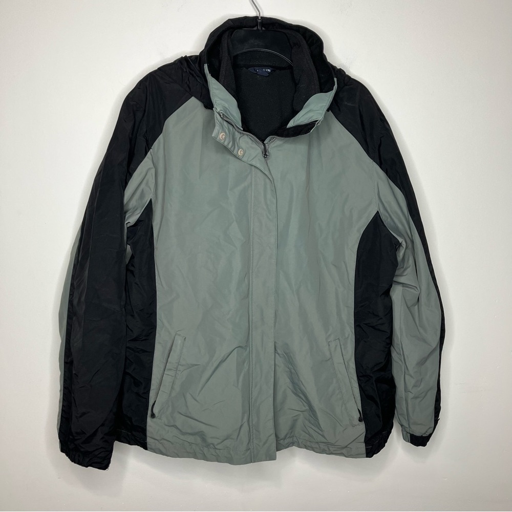Lands End 3-in-1 coat gray & black‎ size 1X